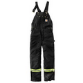 Carhartt High-Visibility Striped Duck Bib Overalls - Arctic Quilt Lined